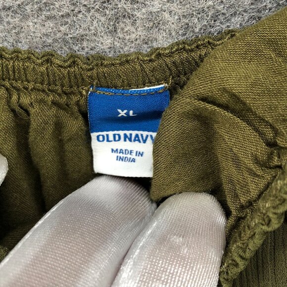 Old Navy Chiffon Cami Top Womens XL Moss Green Babydoll Ruffle Crepe - Picture 7 of 8